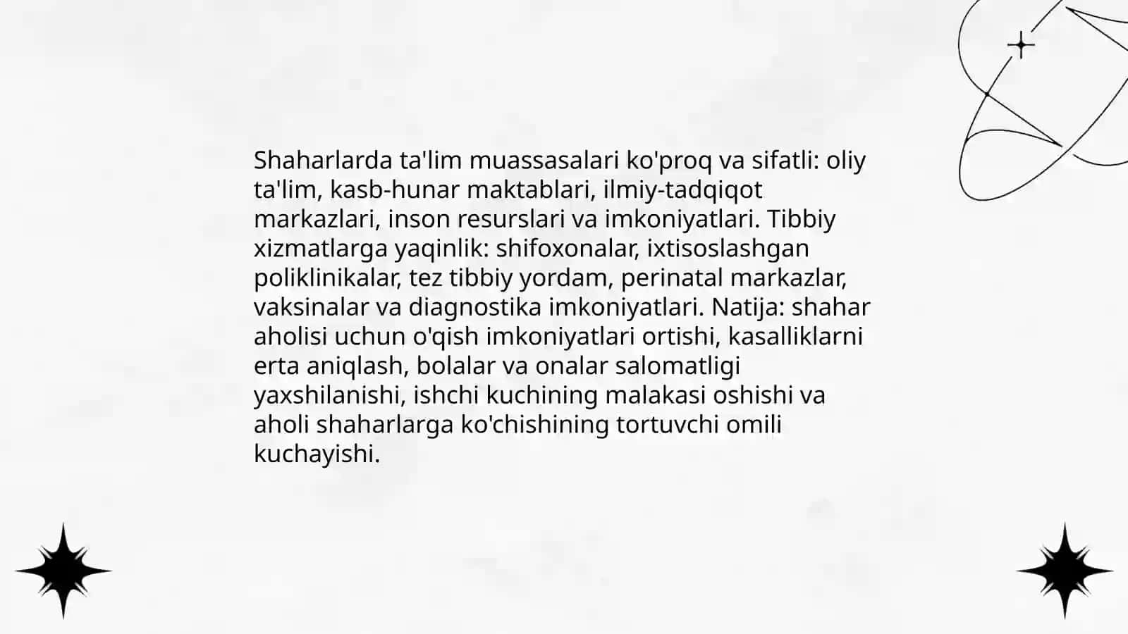 Urbanizatsiya: aholining shaharlarga ko'chish sabab va oqibatlari 4