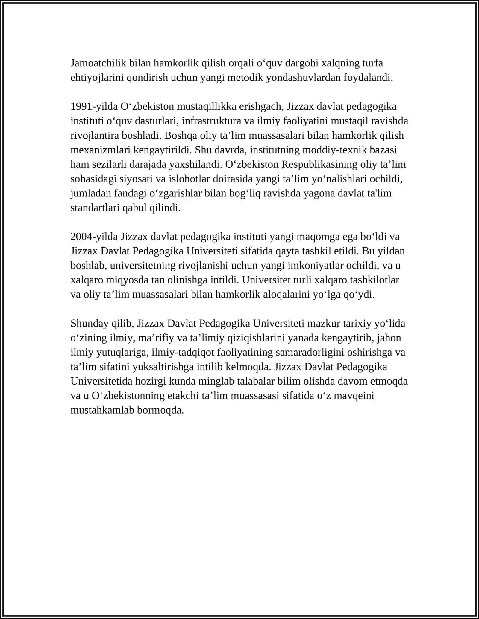 JIZZAX DAVLAT PEDAGOGIKA UNIVERSITETI 4