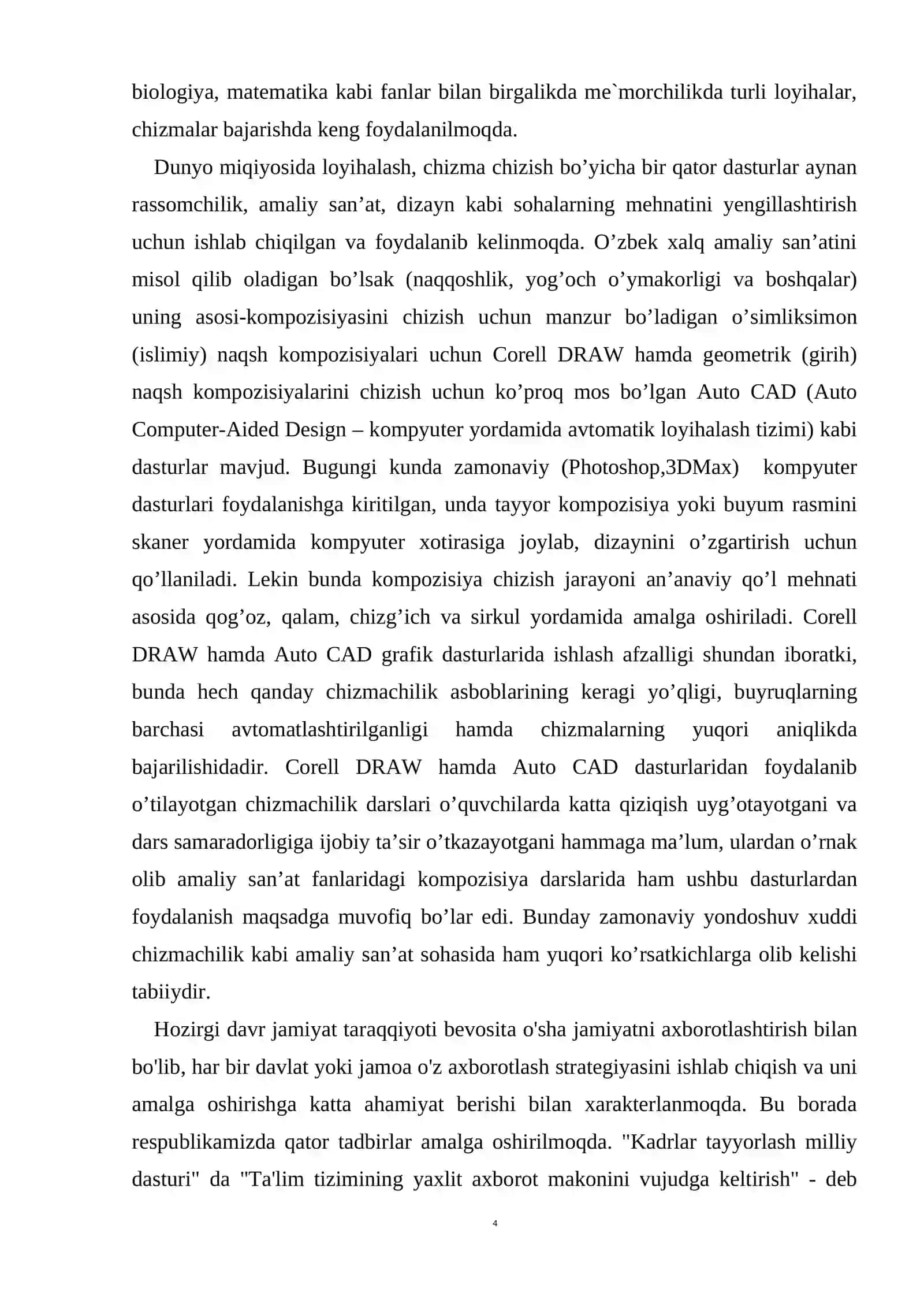Kompyuter grafik dasturlaridan foydalanib intererni milliy dizaynda bezash bosqichlari 4