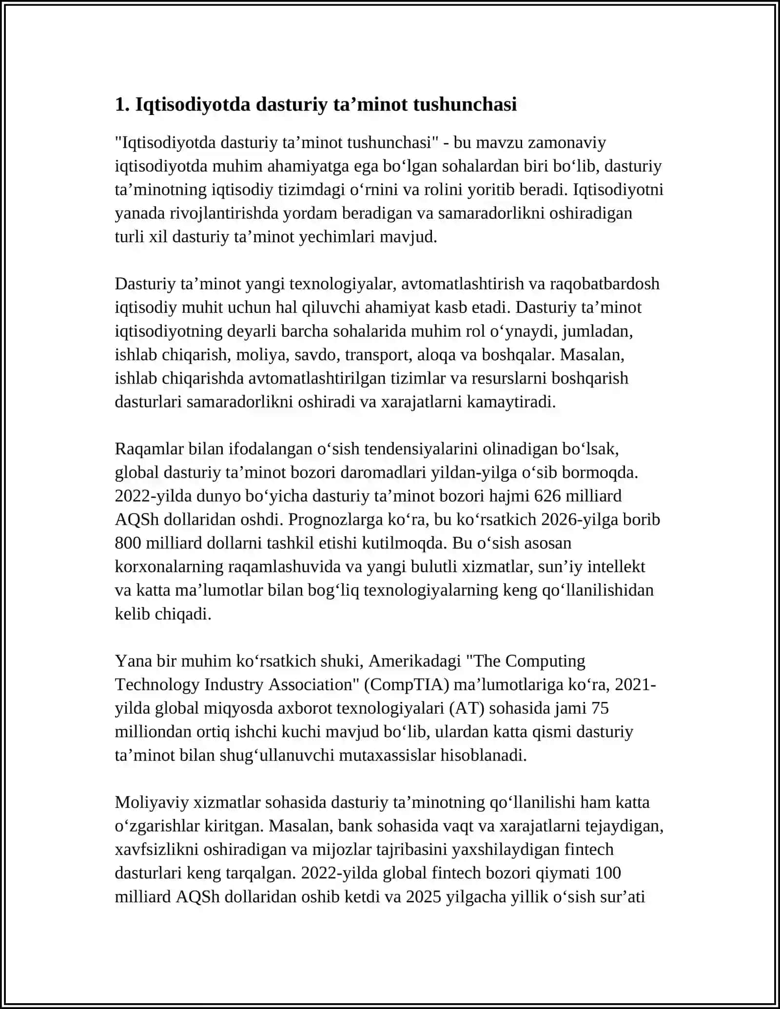 IQTISODIYOTDA QO'LLANADIGAN AMALIY DASTURIY TA'MINOTLAR 4