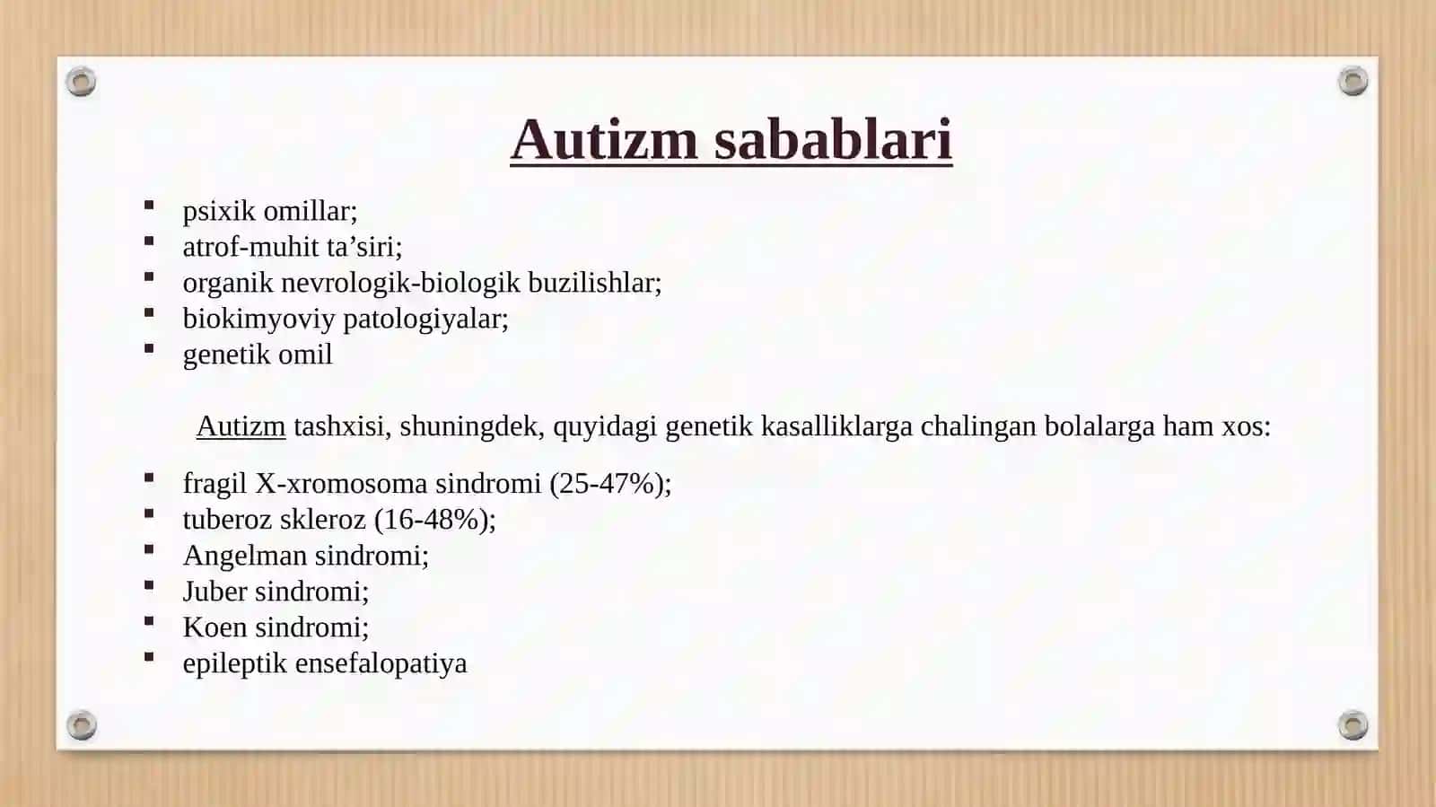 Autizm sindromli bolalar bilan olib boriluvchi korreksion-rivojlantiruvchi ish mazmuni 4