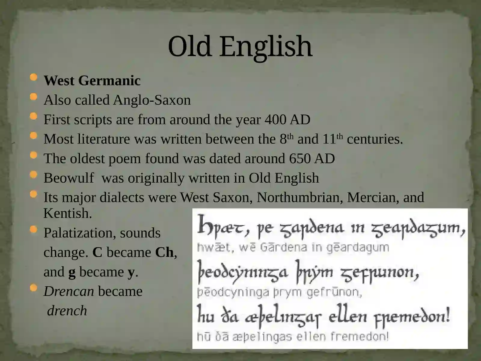 West Germanic languages 4