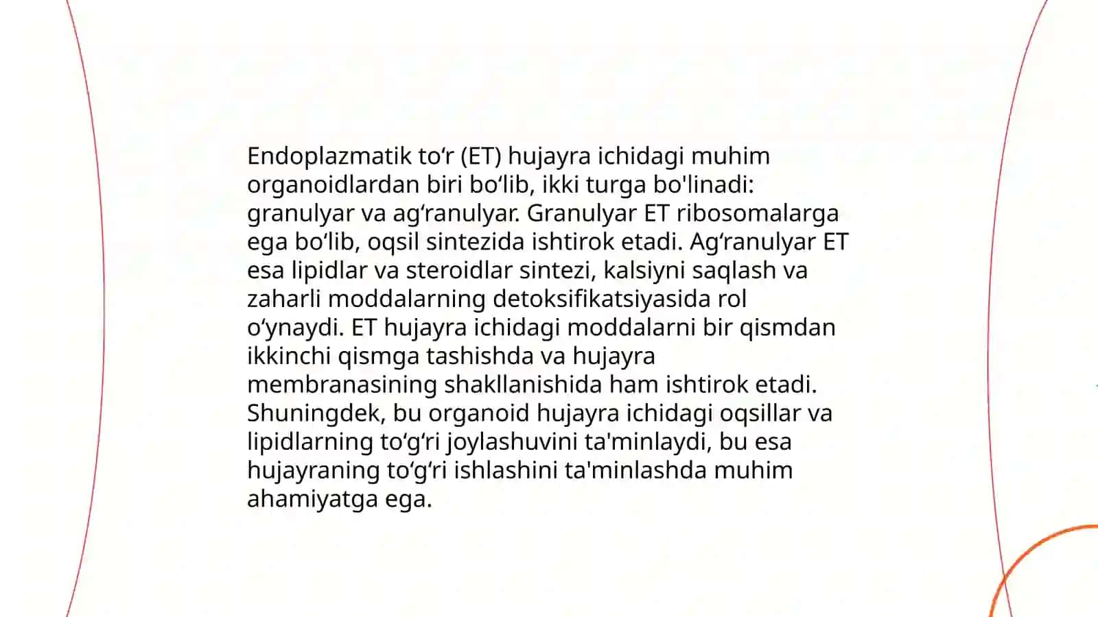 Donador va Silliq Endoplazmatik To'rning Tuzilishi 4