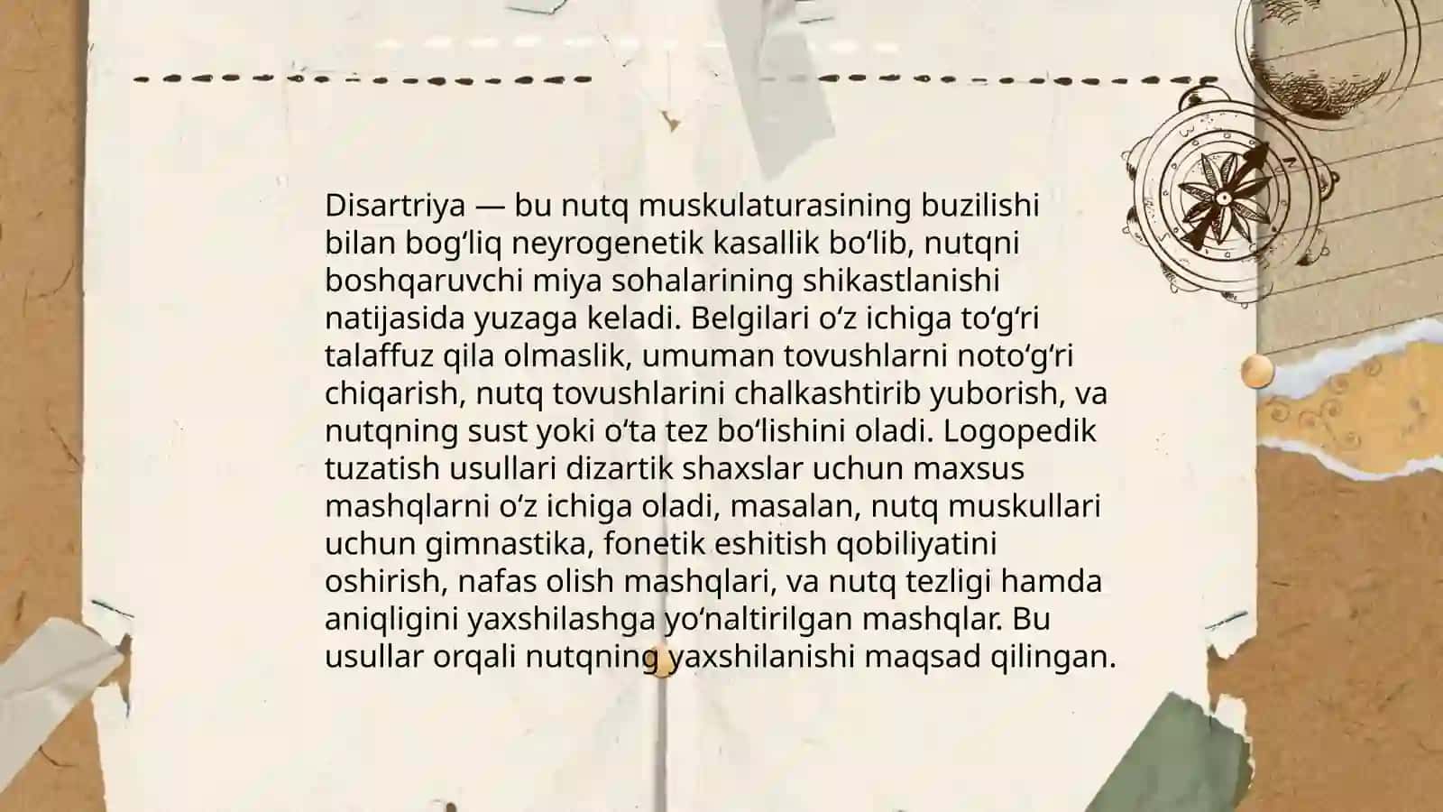 Tayanch harakat apparatida nuqsonlar bo’lgan murakkab nuqsonli bolalar nutq kamchiliklarini logopedik korreksiyasi 4