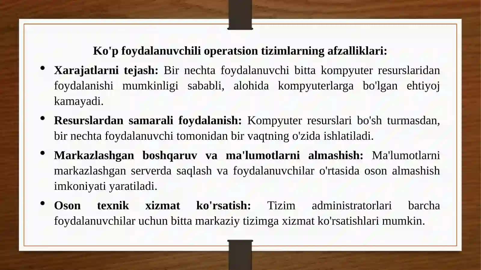 Ko'pFoydalanuvchiliOperatsionTizimlar 4