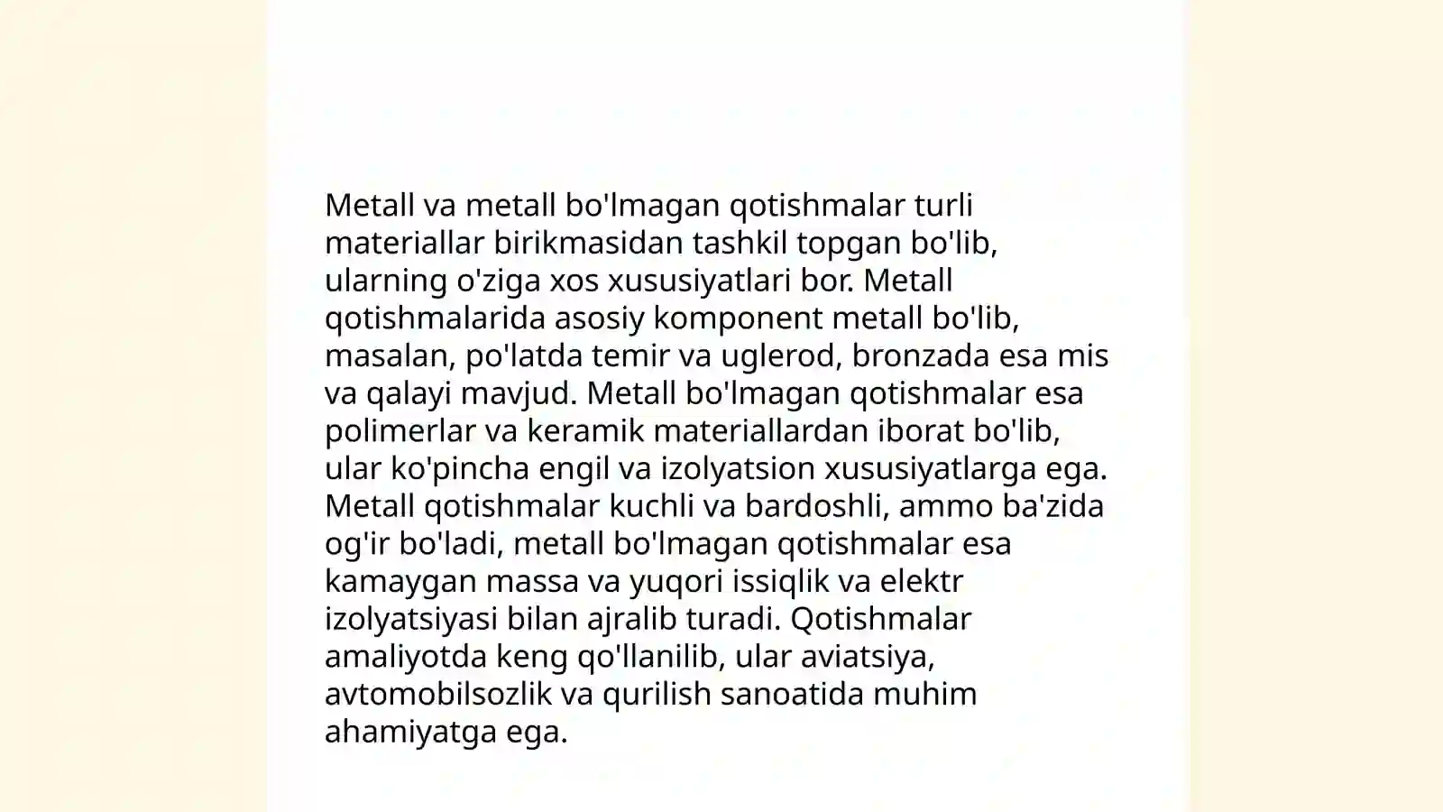 Qotishmalarning asosiy turlari 4