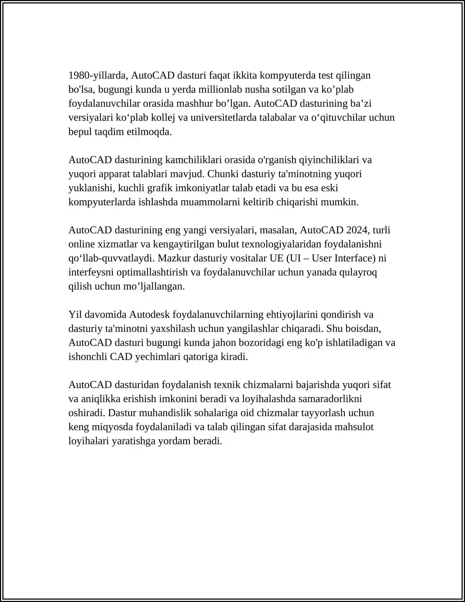 AutoCAD 4
