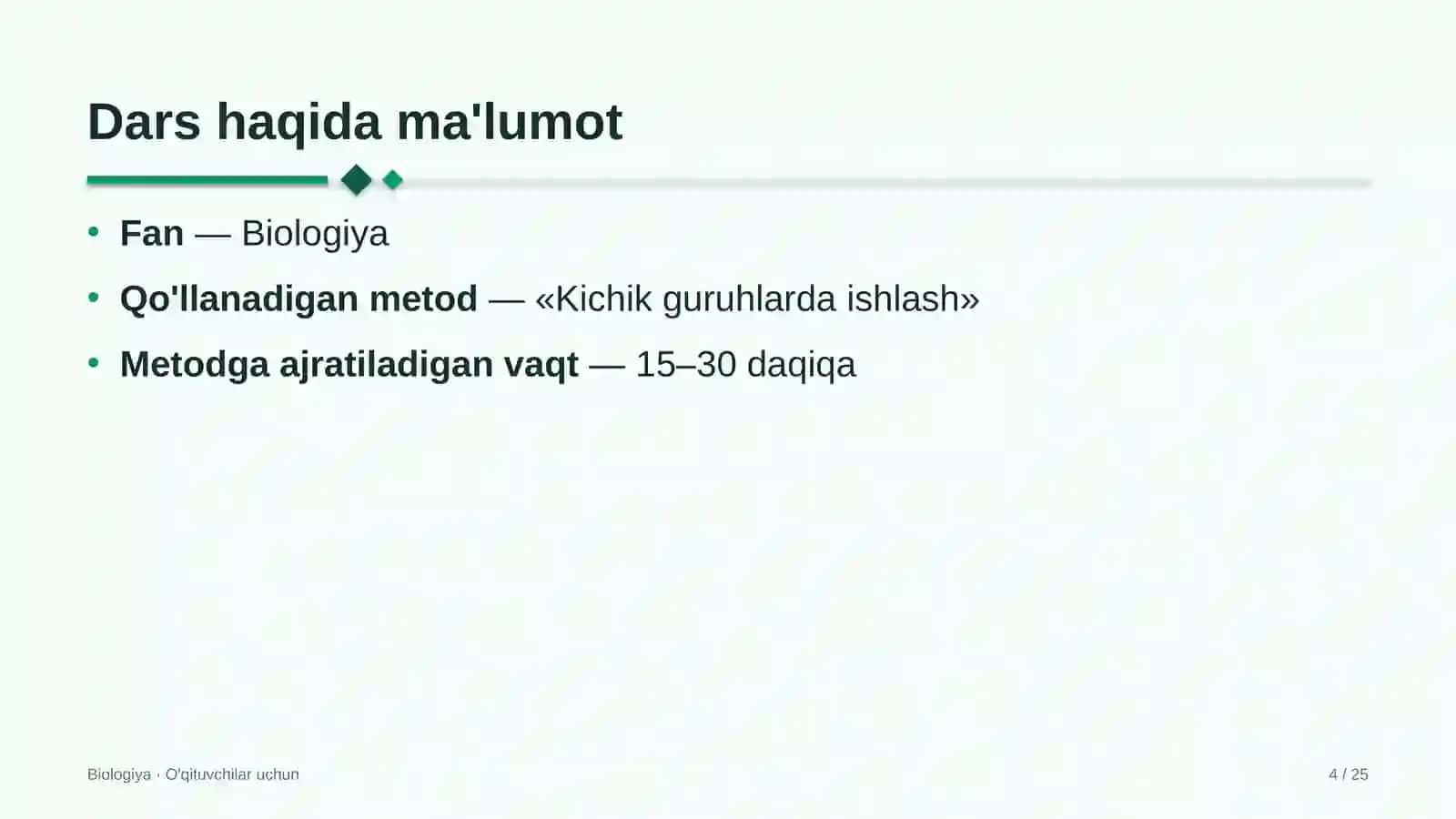 biologiya darslarida kichik guruhlarda ishlash metodidan foydalanish 4652 4