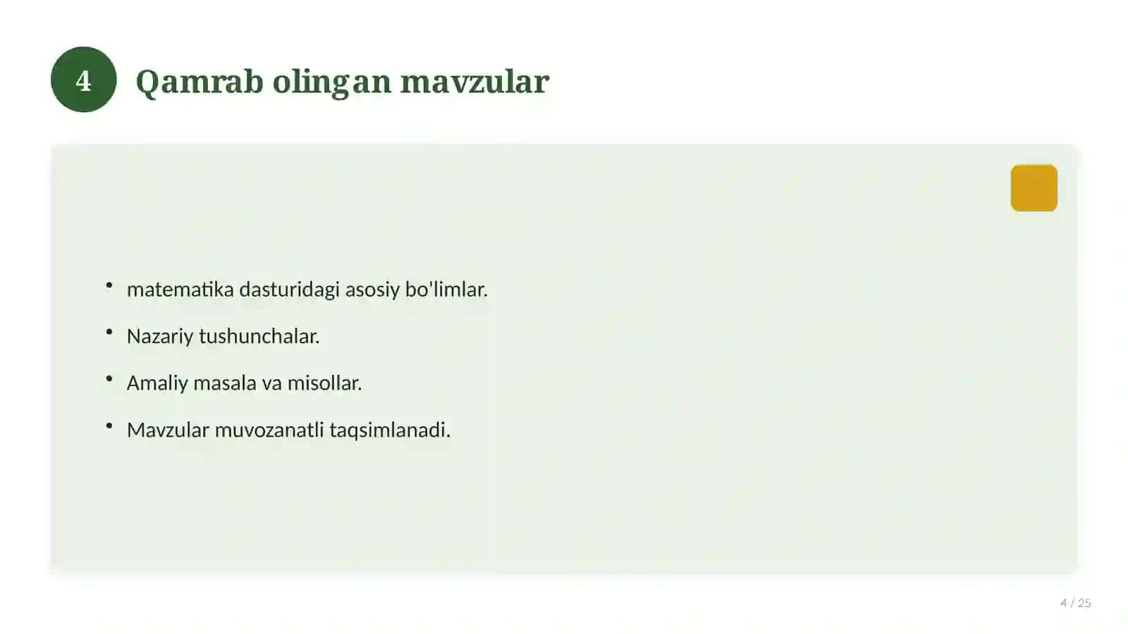 Informatika fanidan 3-sinf: mavzulashtirilgan nazorat ishi va tahlil 4
