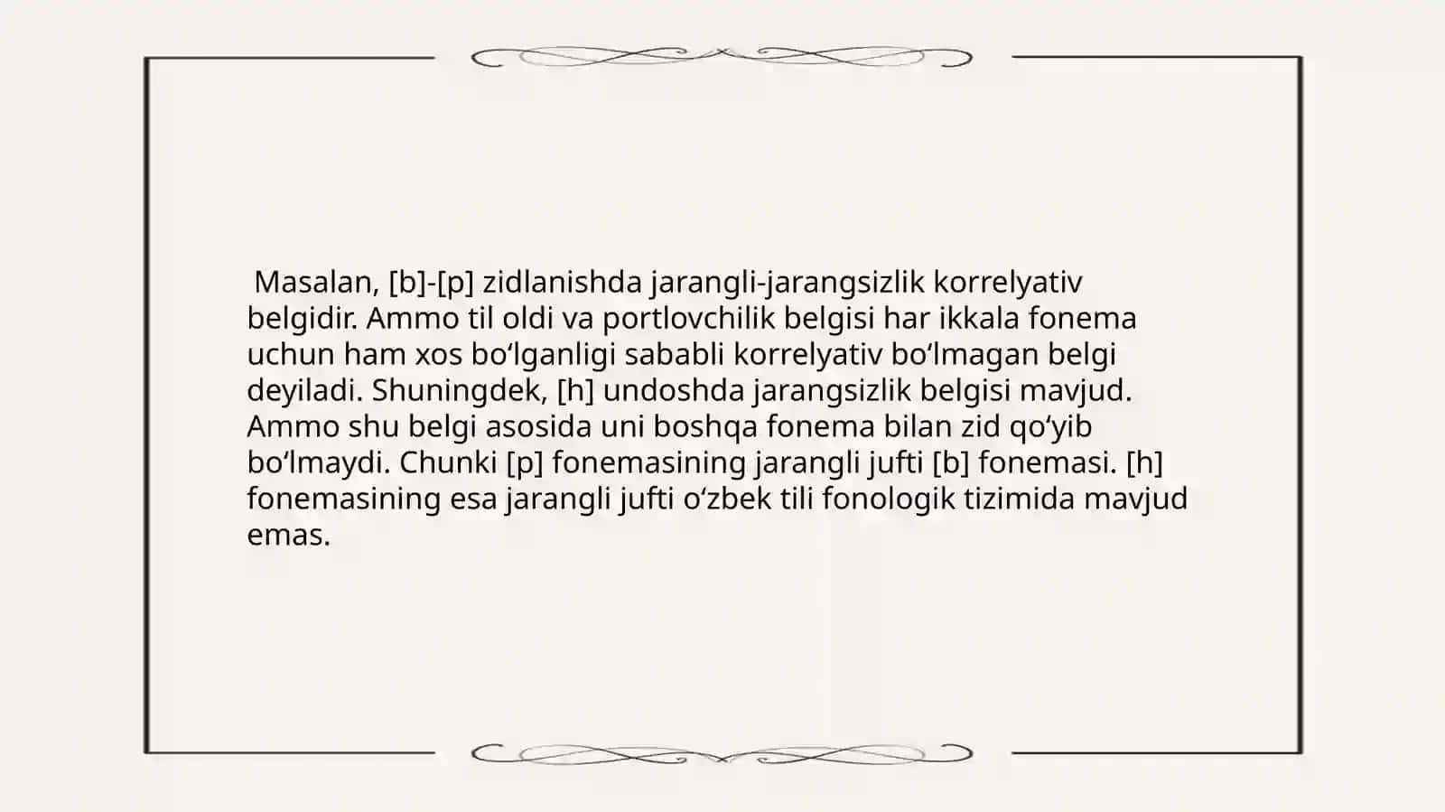 Undoshfonemalar paradigmasi 4