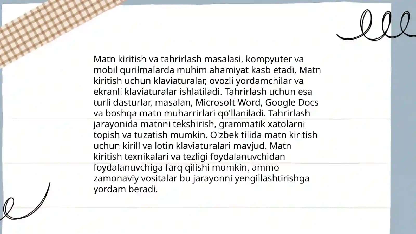 Word dasturida ishlashni tushuntirish 4