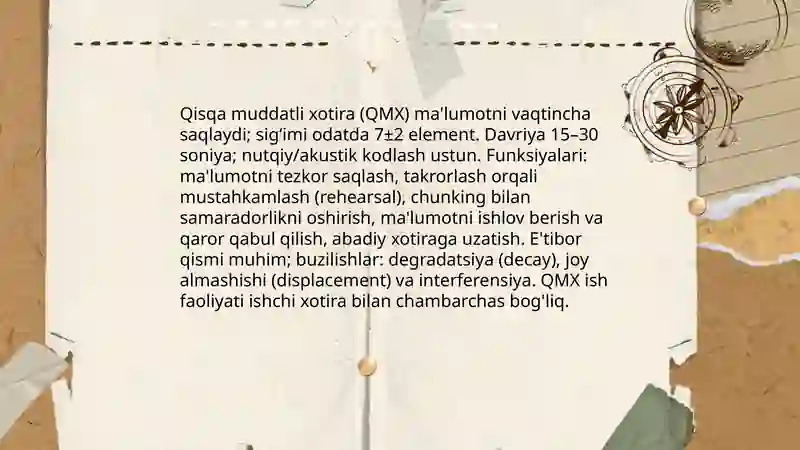 Sensorli xotira va uning jarayonlari 4