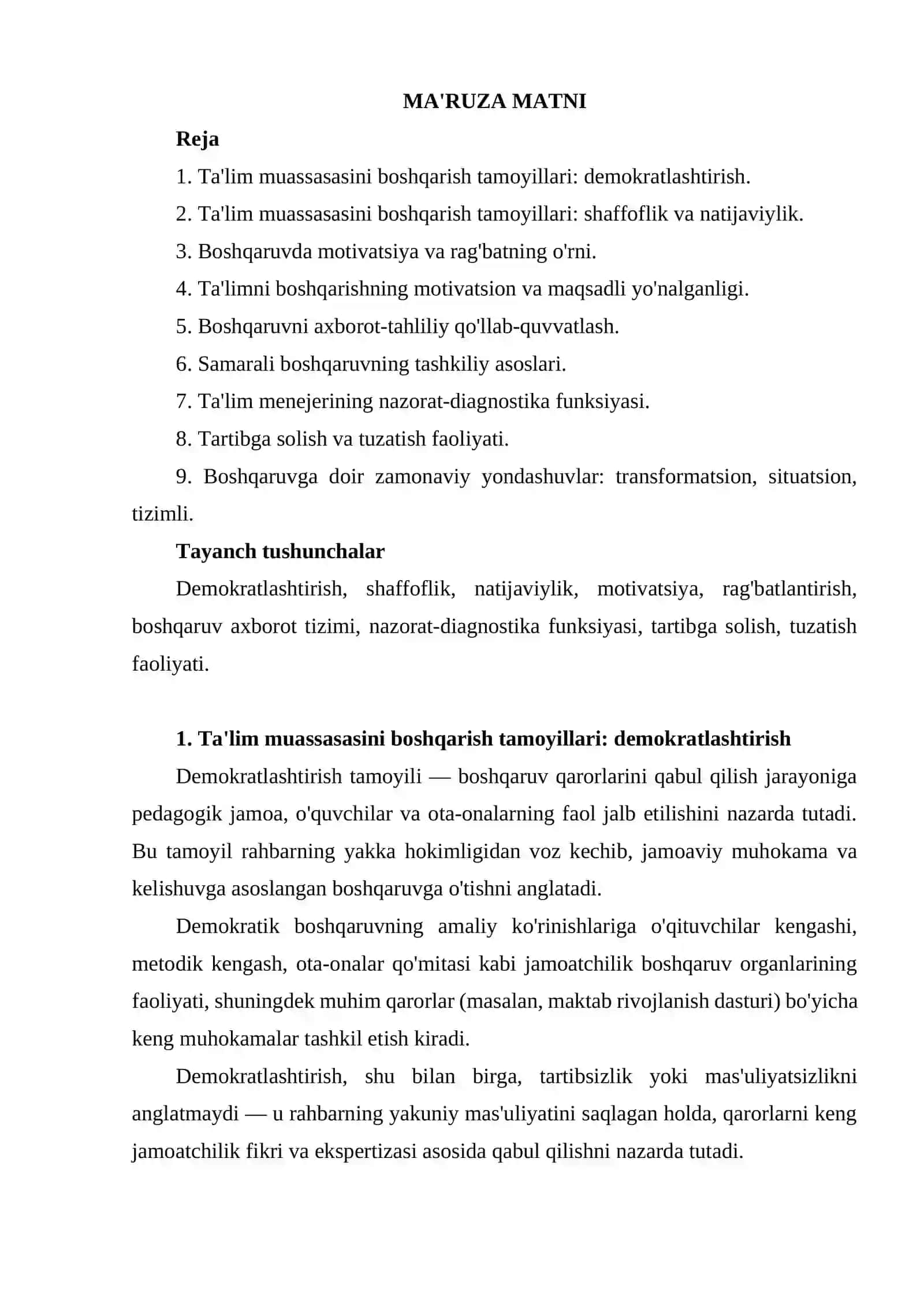 TA'LIM MUASSASASINI BOSHQARISHNING UMUMIY ASOSLARI 4