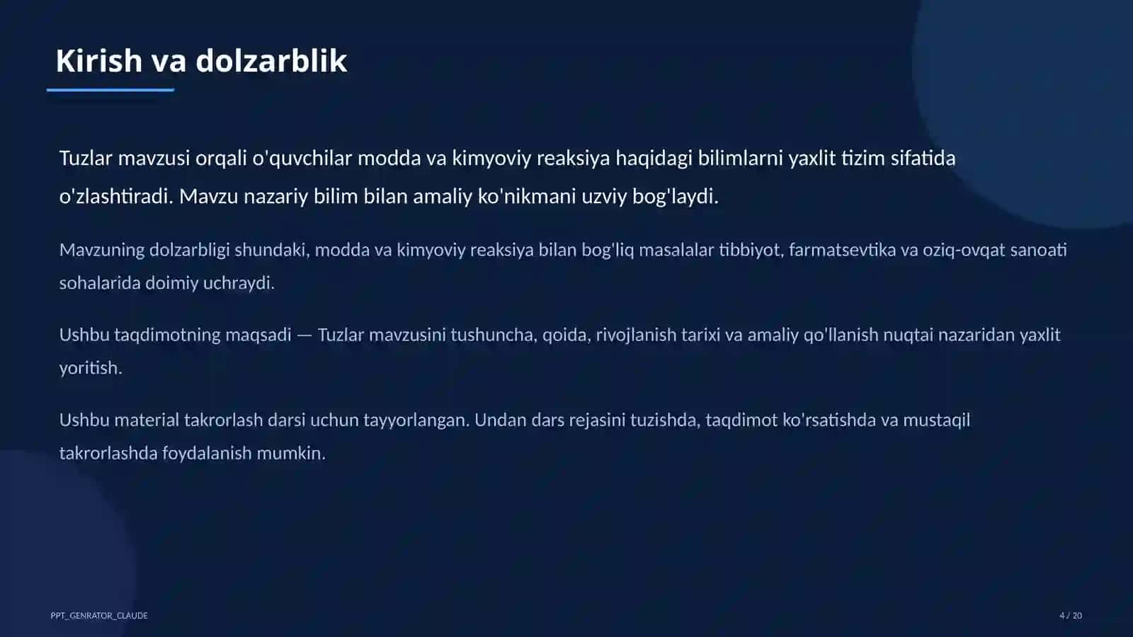 Tuzlar (8-sinf) 4