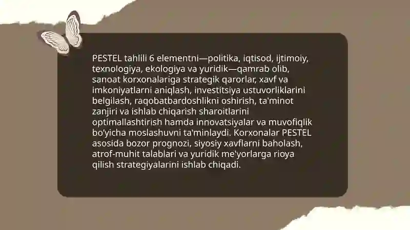 Sanoat korxonalarida strategik tahlil 4