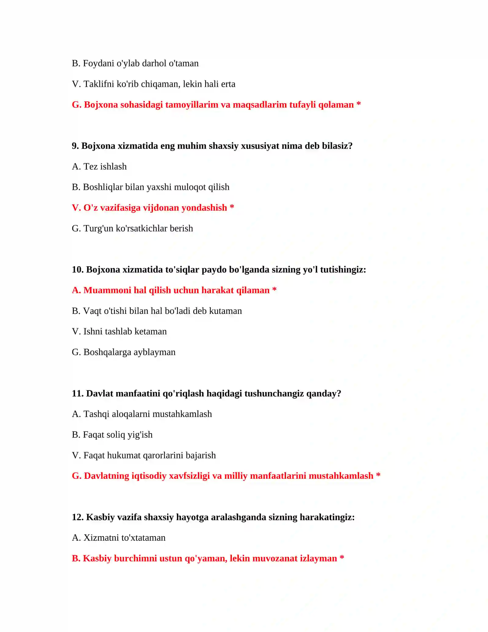 Bojxona test bazalari 4