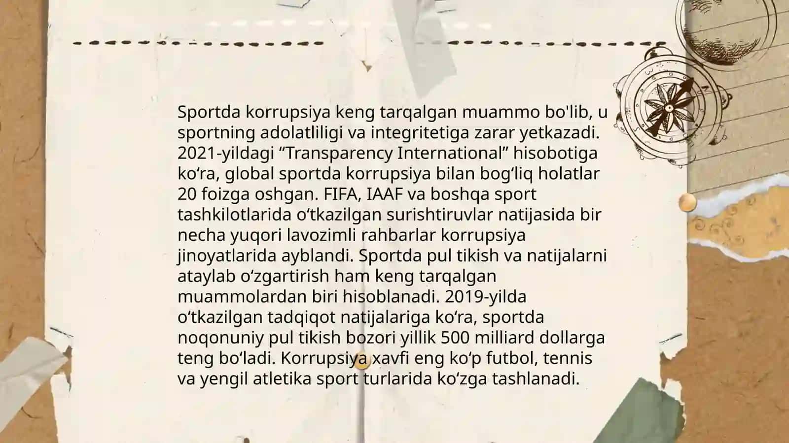 Sportning bugungi kundagi zamonaviy muammolari Toshpoʻlatov Odil 4