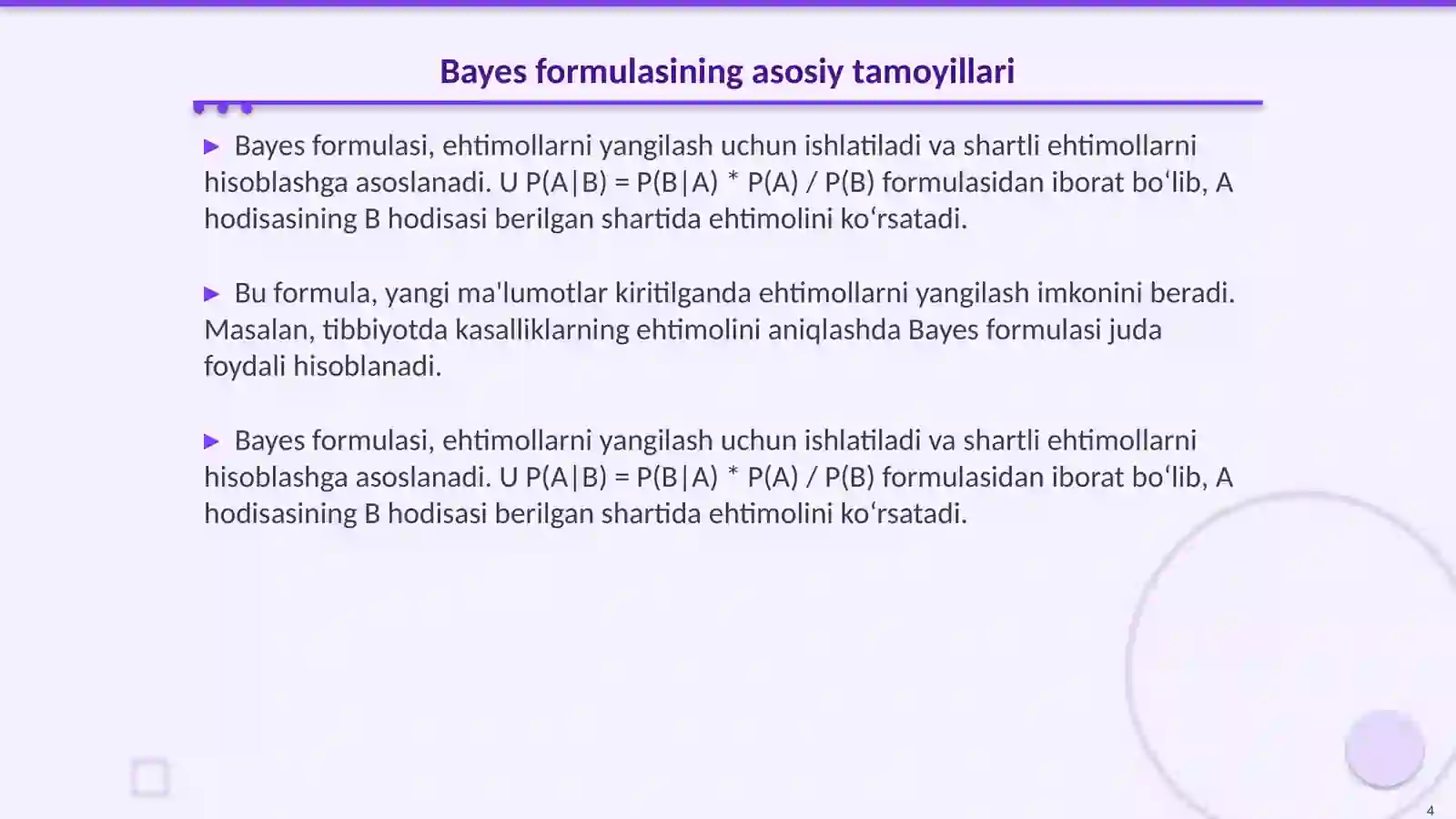 To‘liq ehtimollar formulasi 4