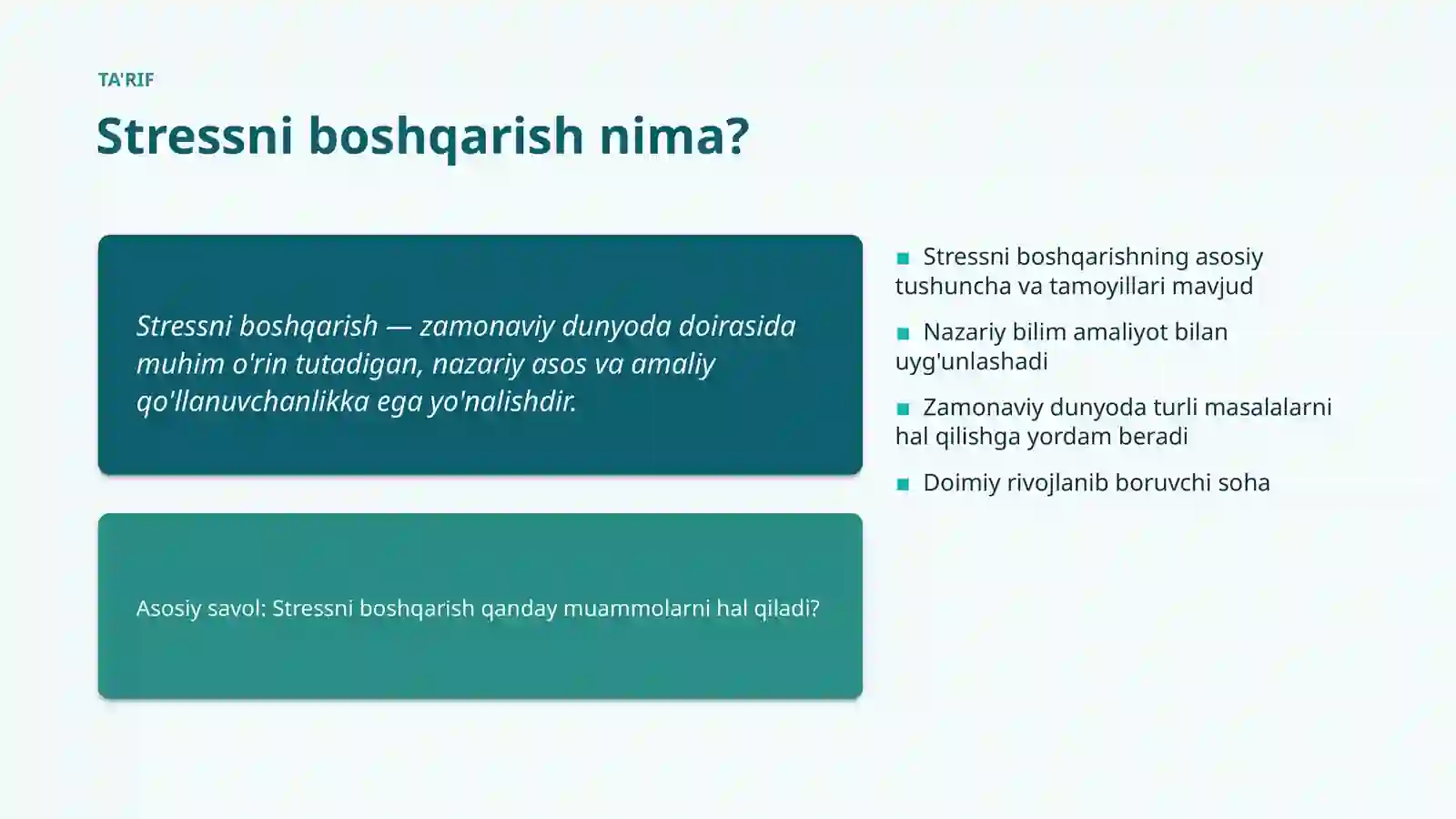 Stressni boshqarish 4
