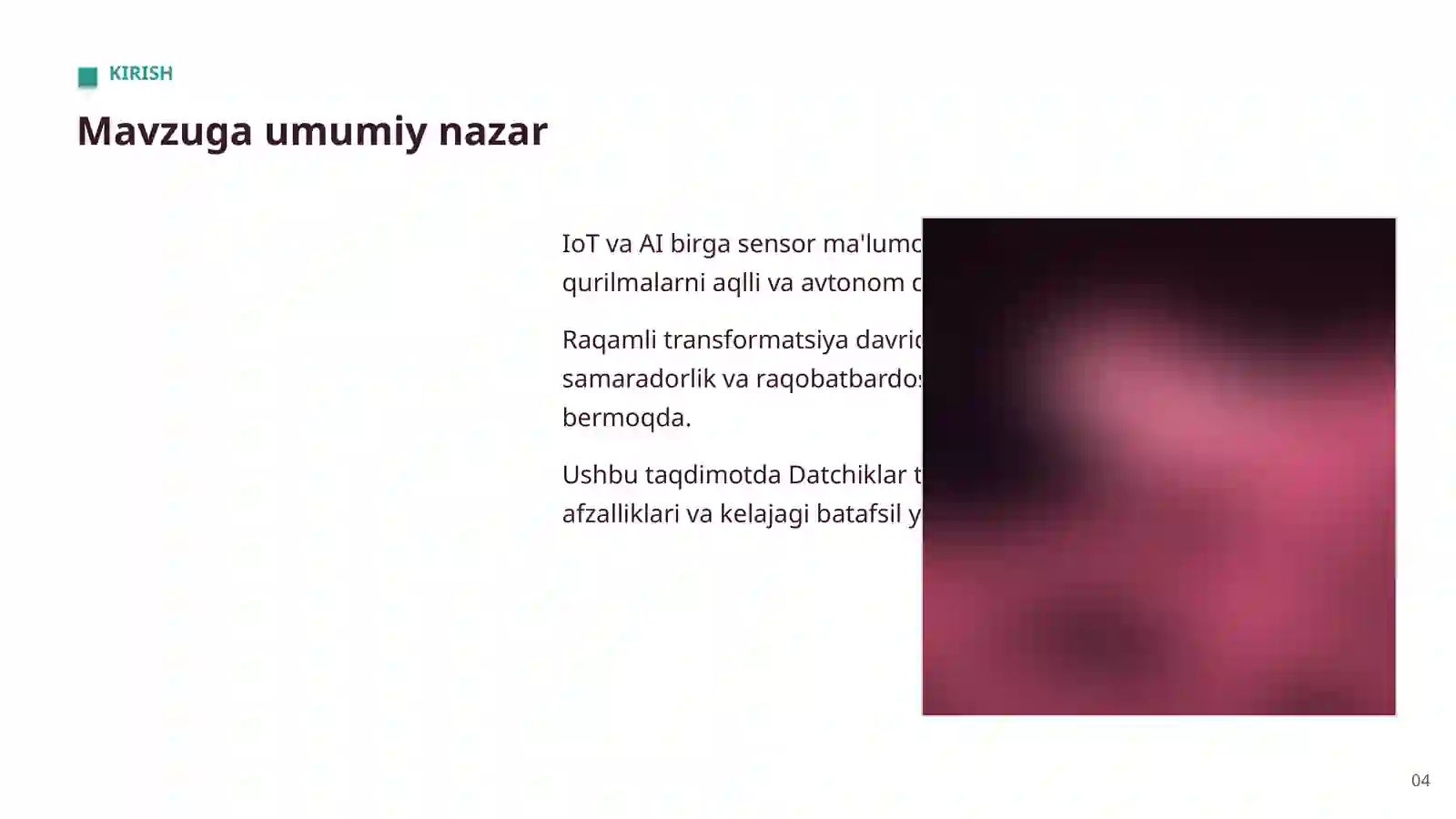 Datchiklar tarmog'i 4