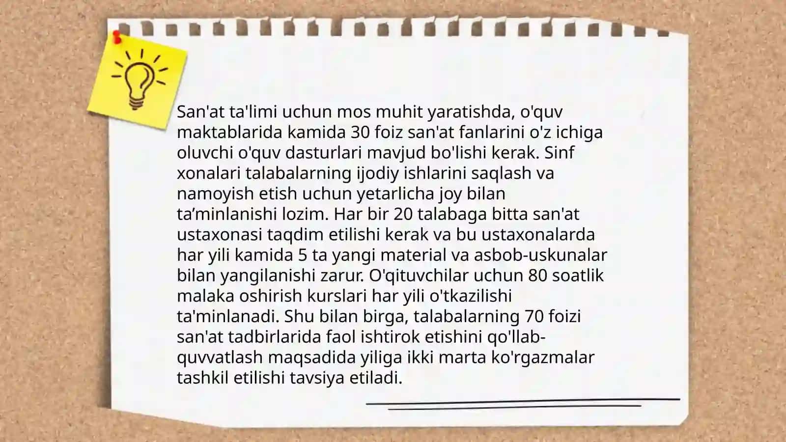 San'at markazida ta'limiy faoliyatni tashkil etish va uni jihozlash 4