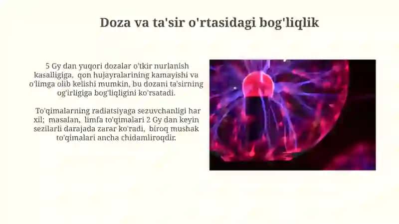 Ionlashtiruvchi nurlar biologik toʻqimalarga ta'siri 4
