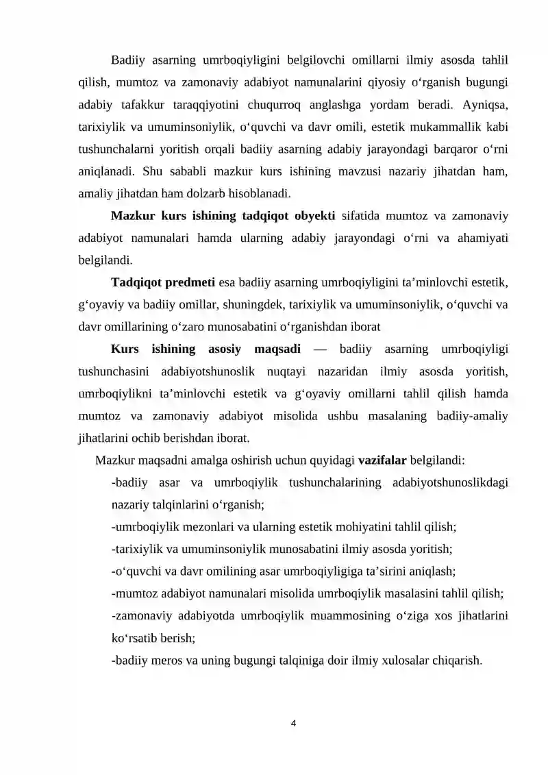 BАDIIY АSАRNING UMRBОQIYLIGI MАSАLАSI 4