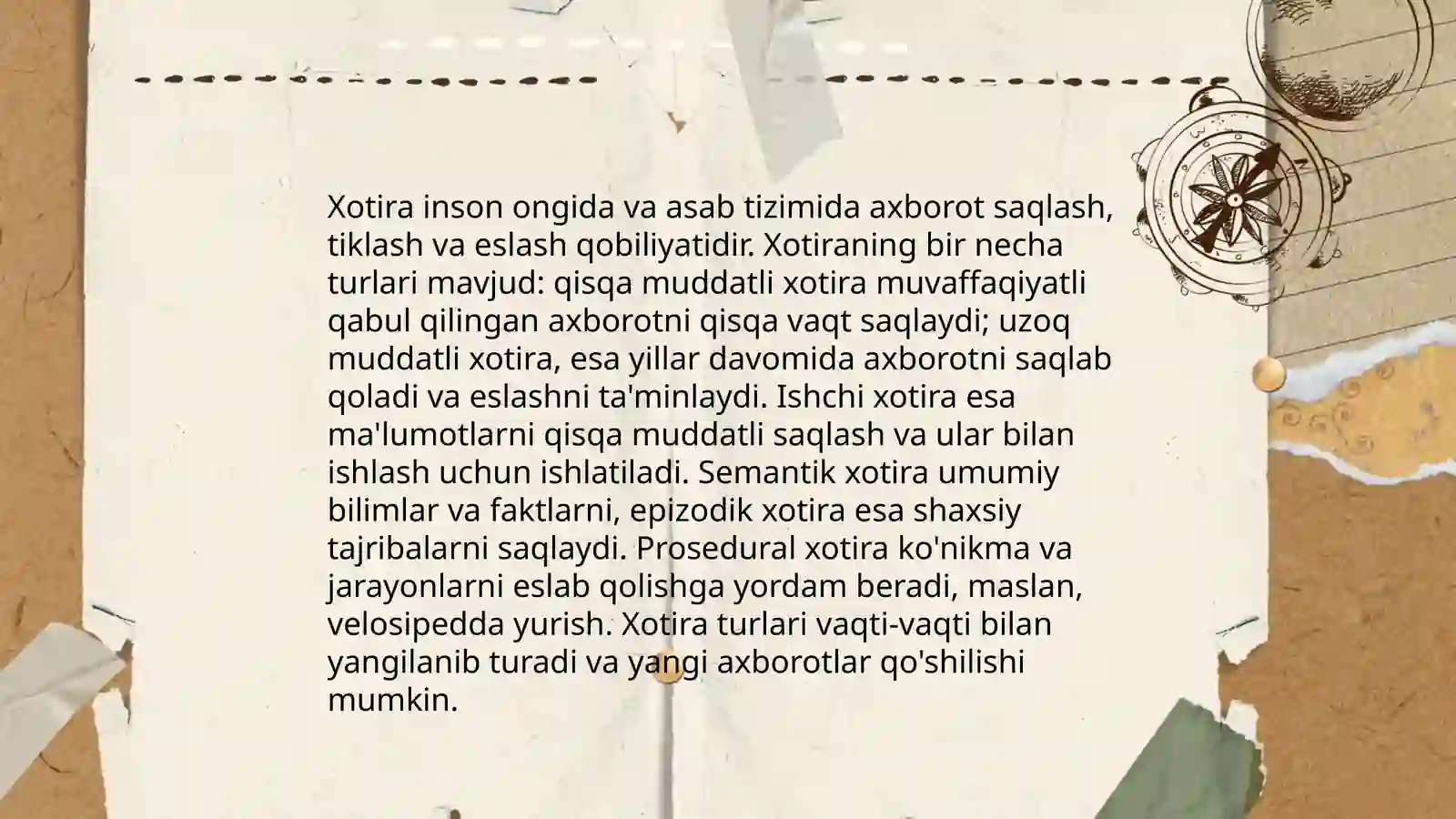 Xotira haqida tushuncha va uning nerv-fiziologik asoslari 4