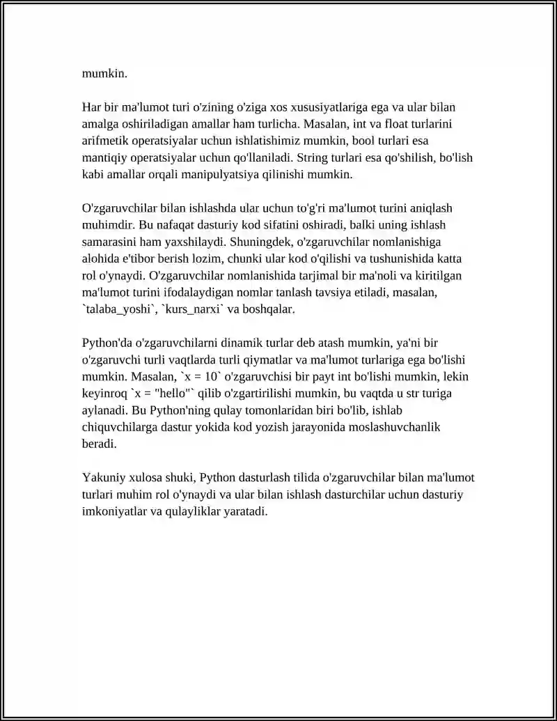 PYTHON DASTURLASH TILI SINTAKSISI 4