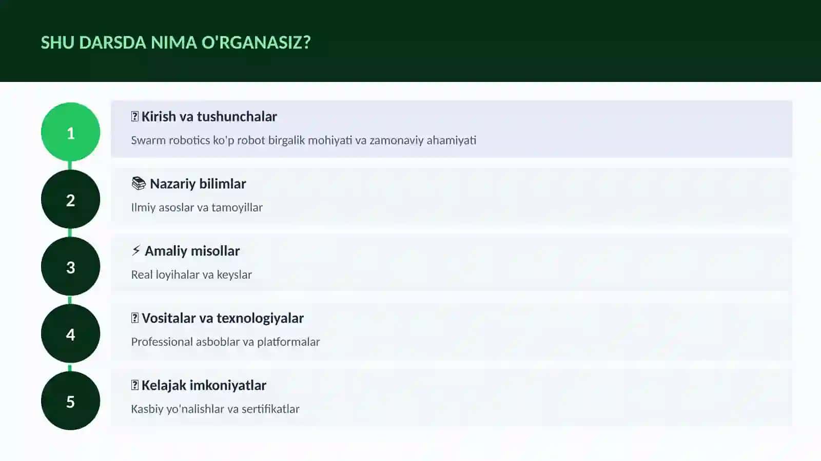 Swarm robotics ko'p robot birgalik 4