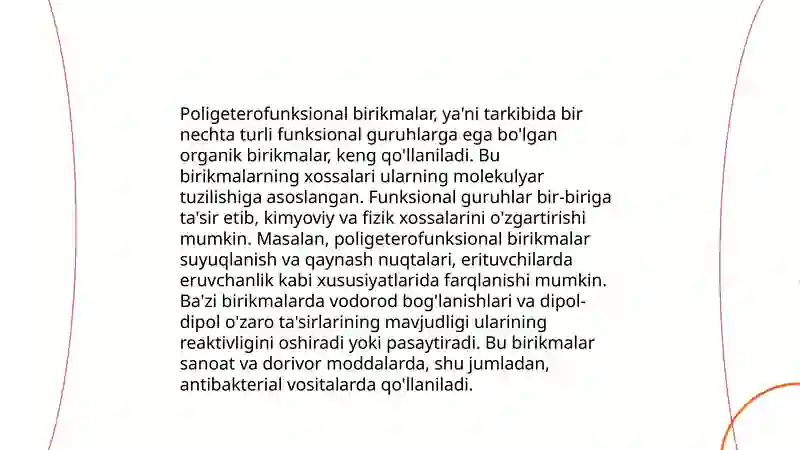 Poligeterofunksional birikmalar 4