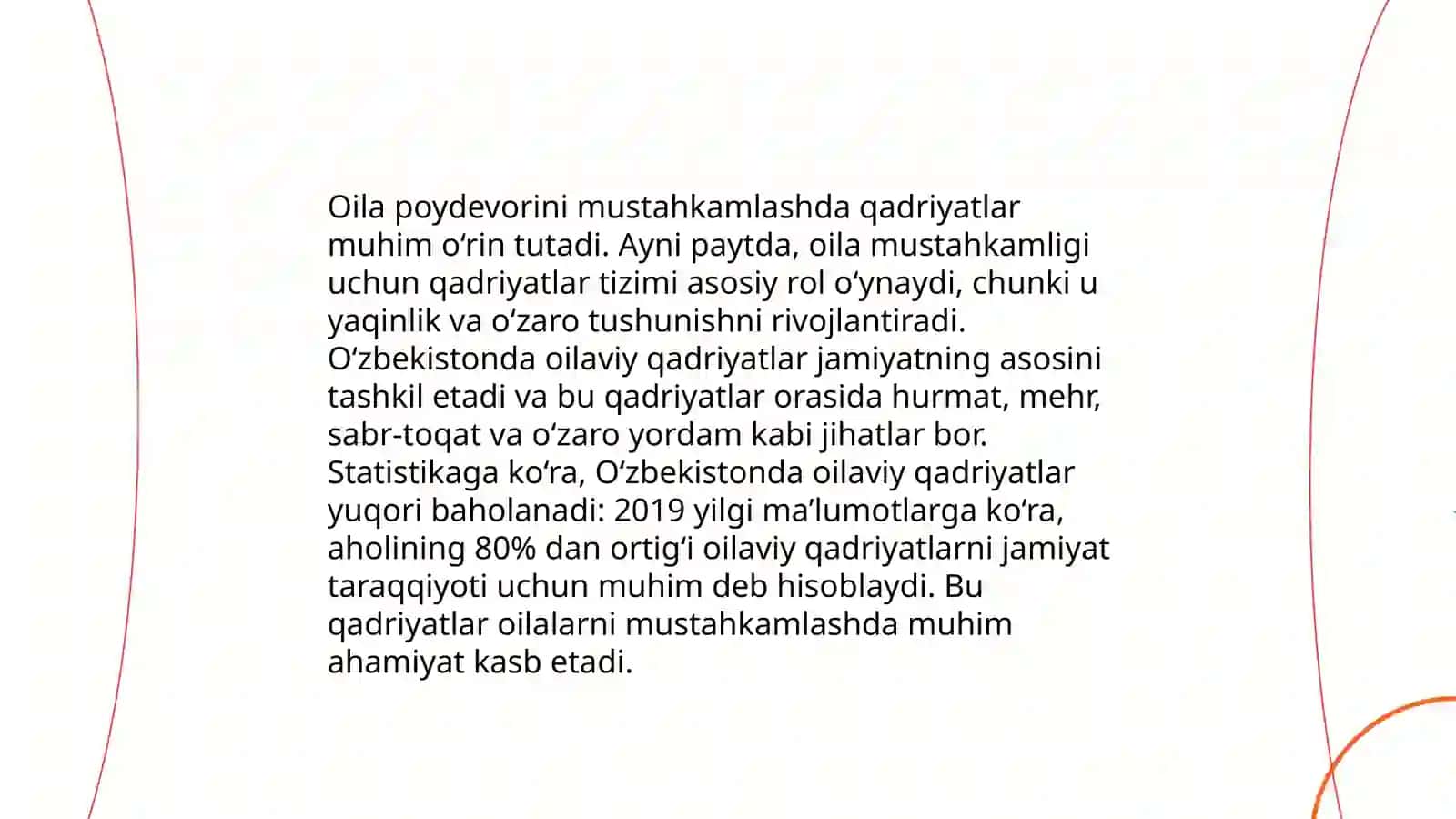 OILAVIY QADRIYATLARNING – OILA FAROVONLIGINI TAʼMINLASHDAGI OʻRNI 4