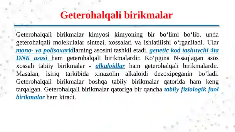 Geterohalqali birikmalar 4