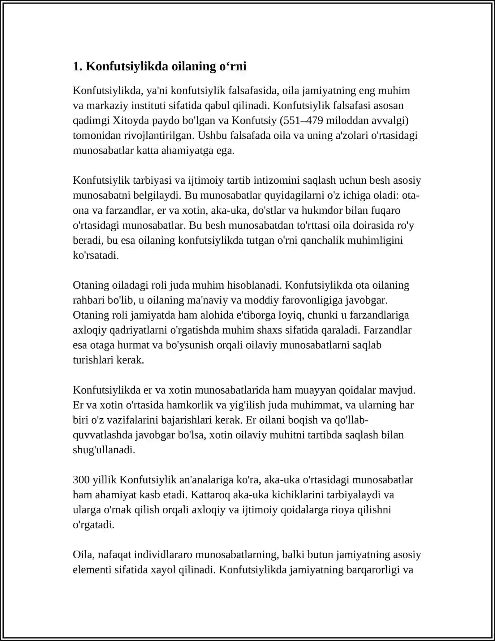 KONFUTSIYLIK TA'LIMOTIDA IJTIMOIY-AXLOQIY MASALALAR 4