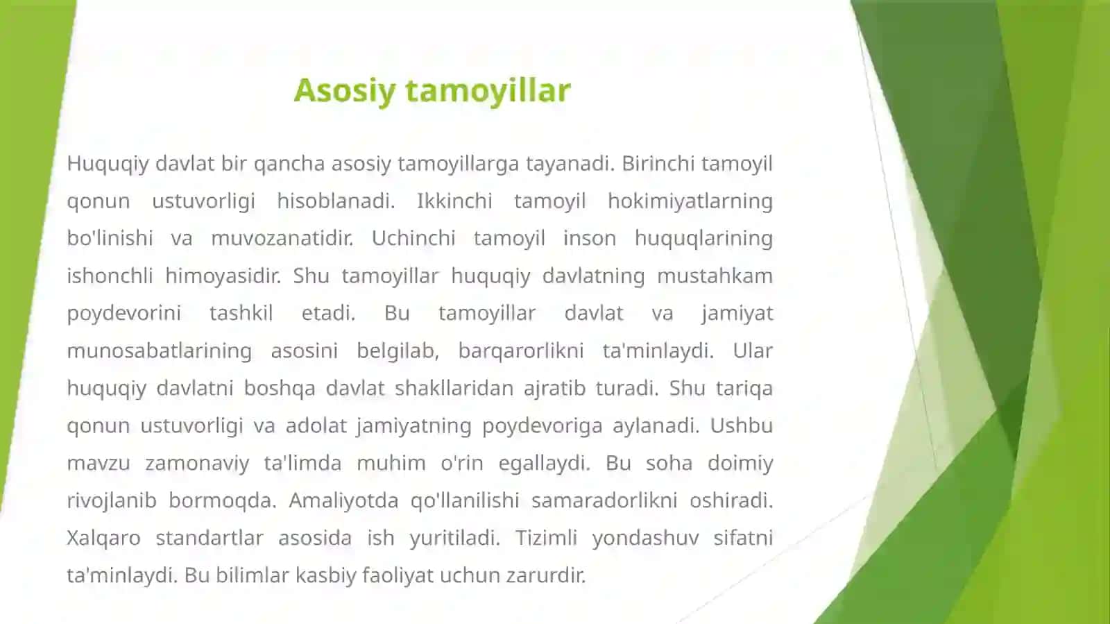 HUQUQIY DAVLATNING ASOSIY BELGILARI 4