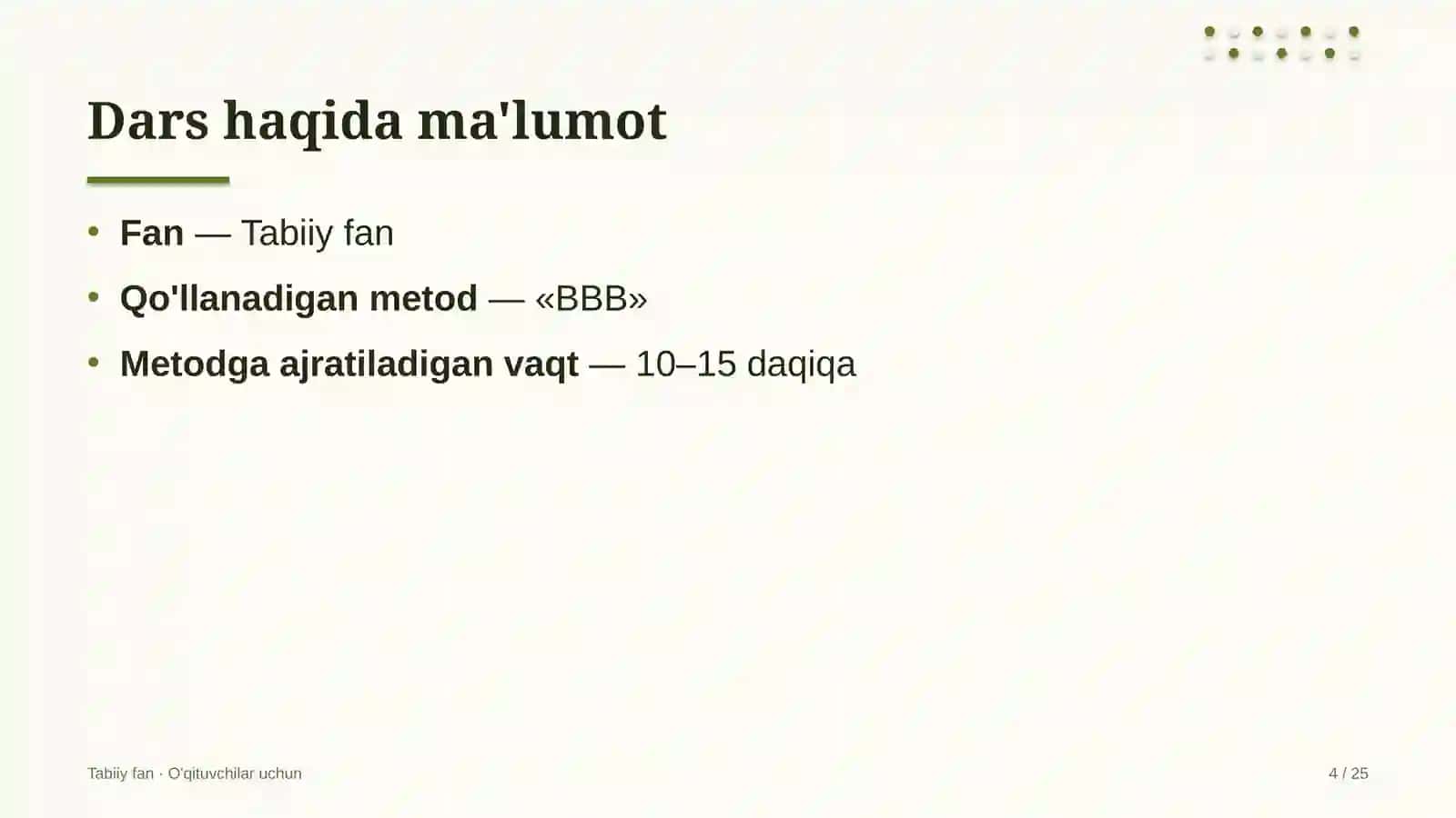 tabiiy fan darslarida bbb metodidan foydalanish 4641 4