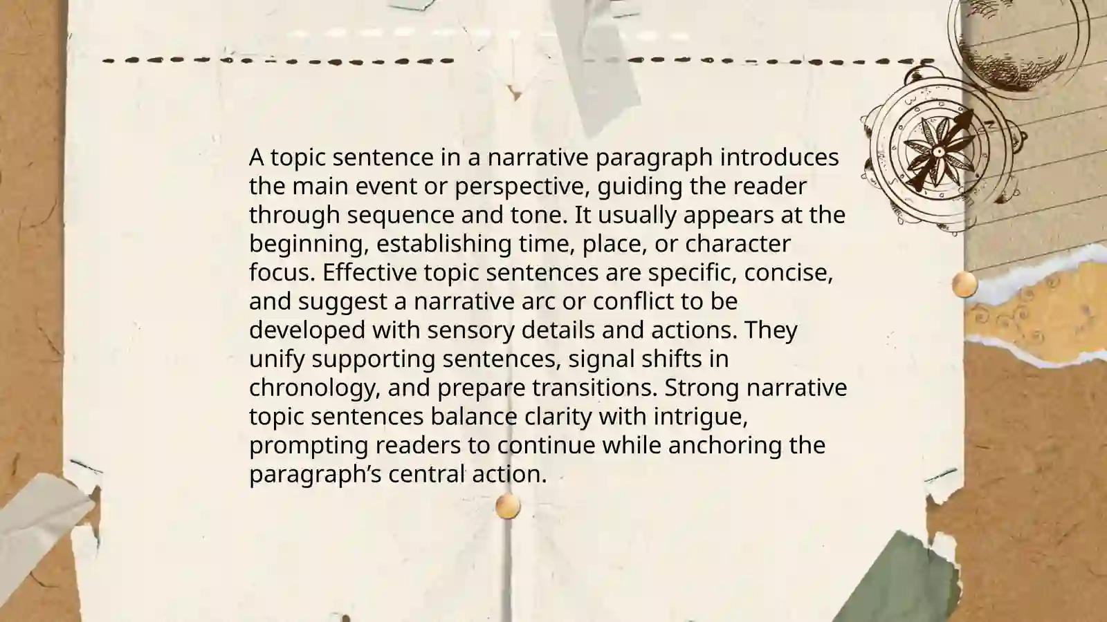 Elements of a narrative paragraph 4
