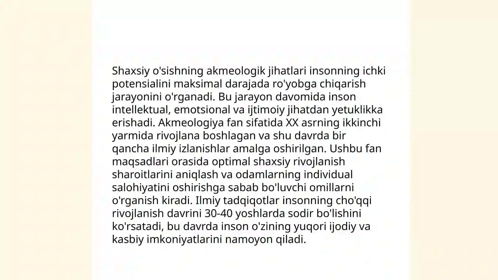 Inson shaxsi va akmeologik rivojlanish 4