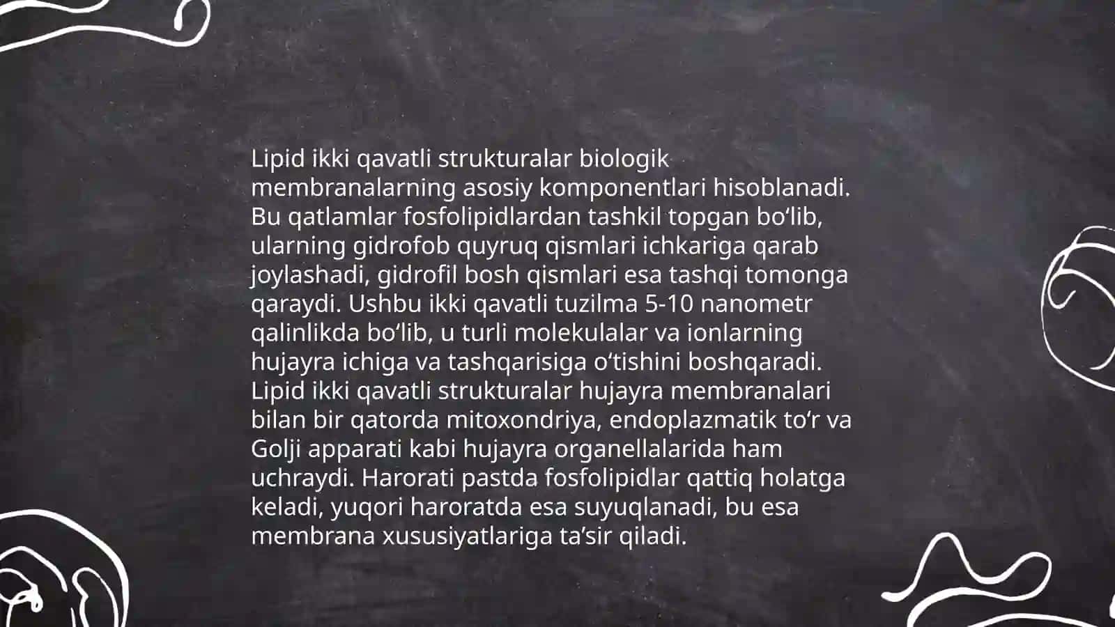 Biologik membrana tuzilishi,o'pkada gazlar almashinuvi. Oshqozon va ichaklarda diffuziya 4