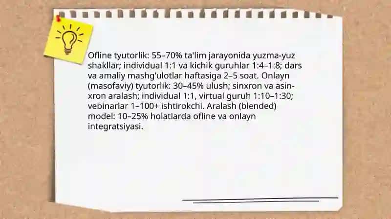 Tyutorlik faoliyatining shakl metod va vositalari klassifikatsiyasi 4