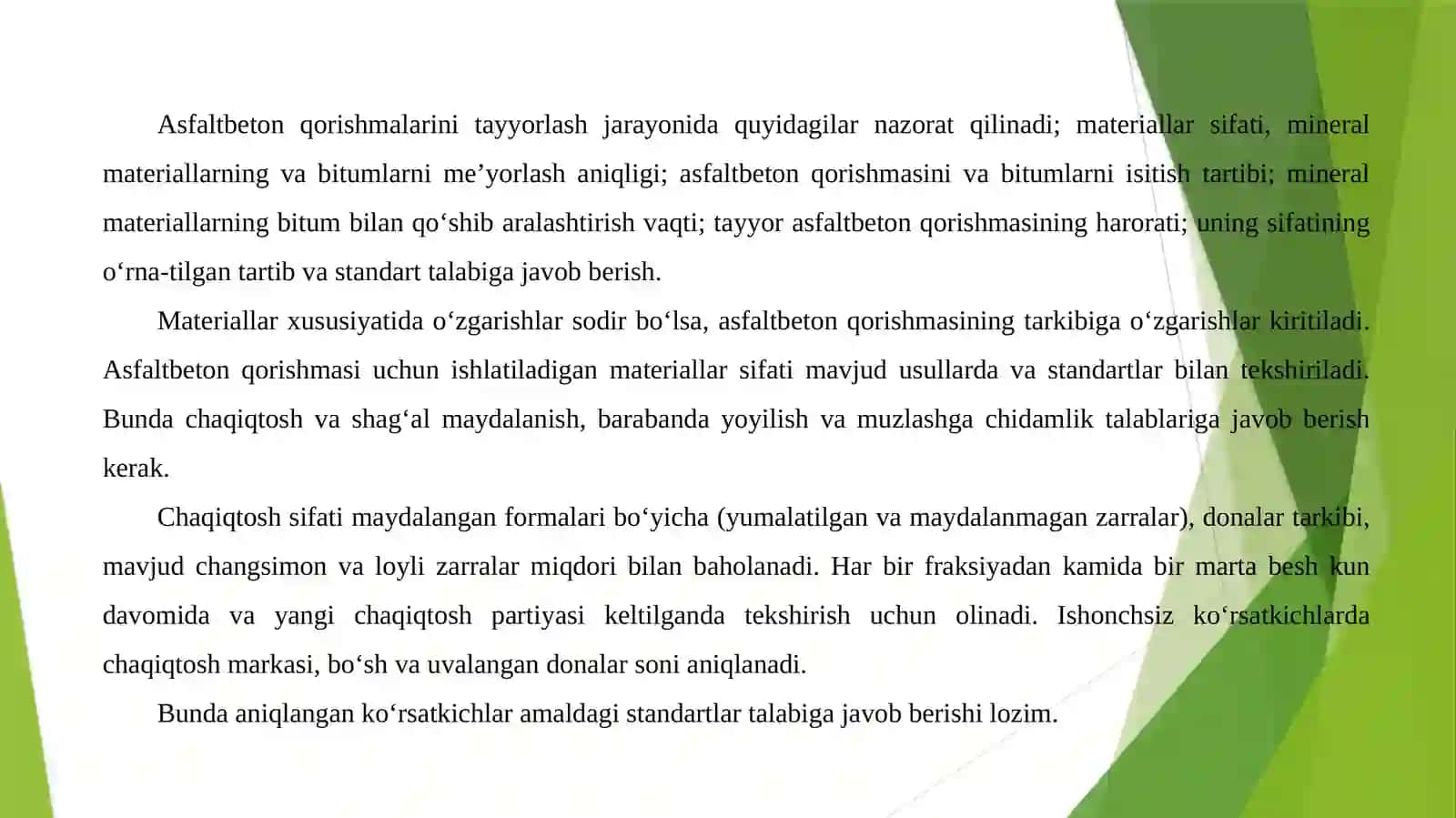 Yo‘l qoplamalarini qurishda sifatni boshqarish 4