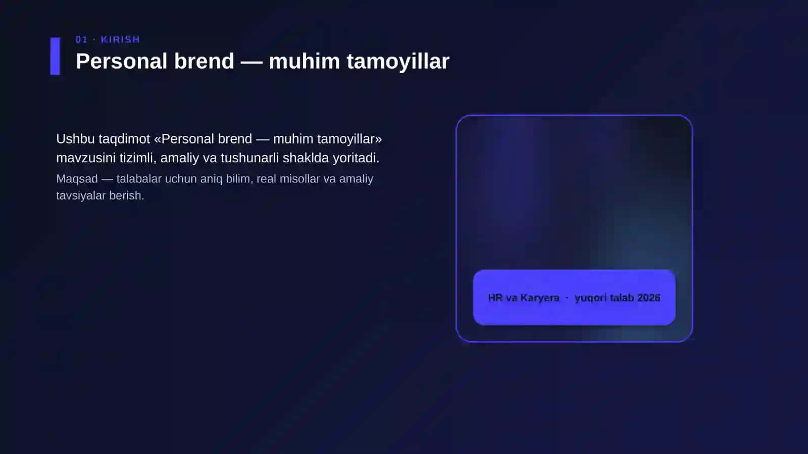 Personal brend — muhim tamoyillar 4