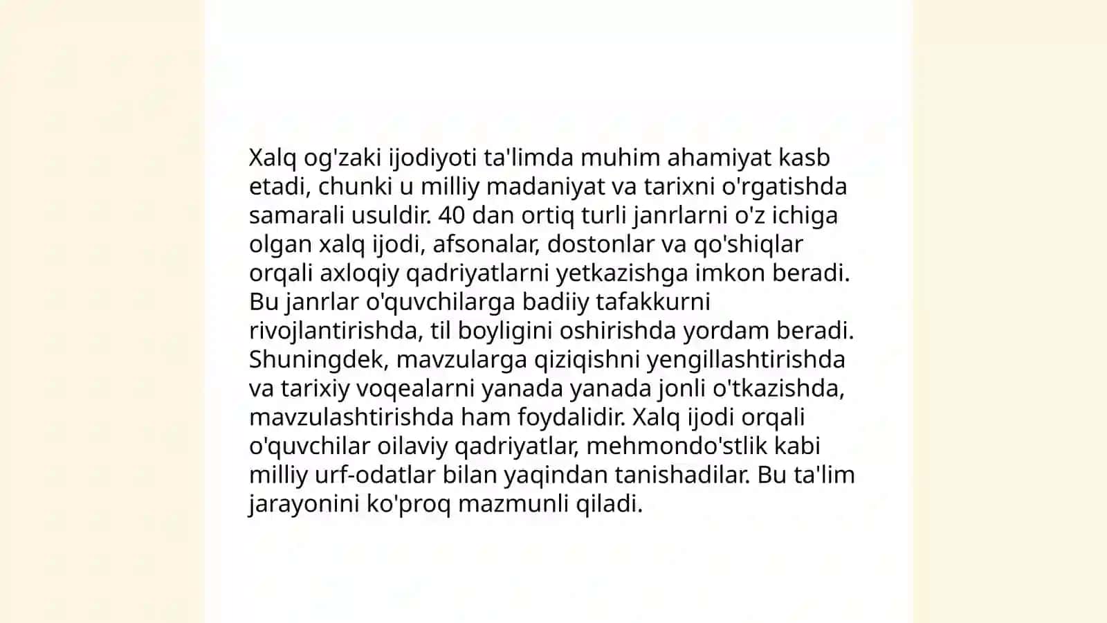 Xalq pedagogikasi va Oʻrta Osiyo buyuk mutafakkirlarining pedagogik gʻoyalari 4