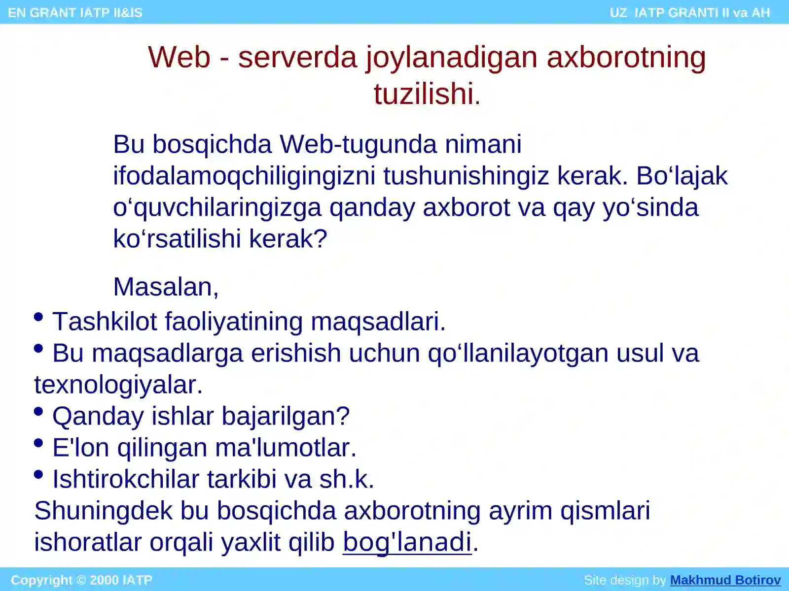 WEB - SAHIFALAR YARATISH 4