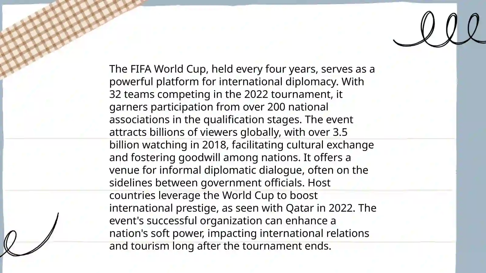 The Olympic Games and Global Unity 4