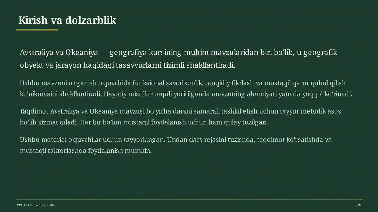 Avstraliya va Okeaniya (7-sinf) 4