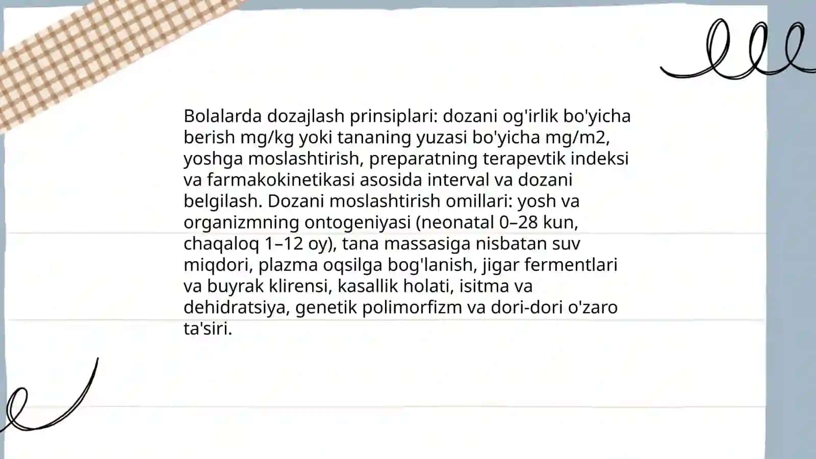 Biologik faol va dorivor moddalarning bola organizmida taʼsiri 4