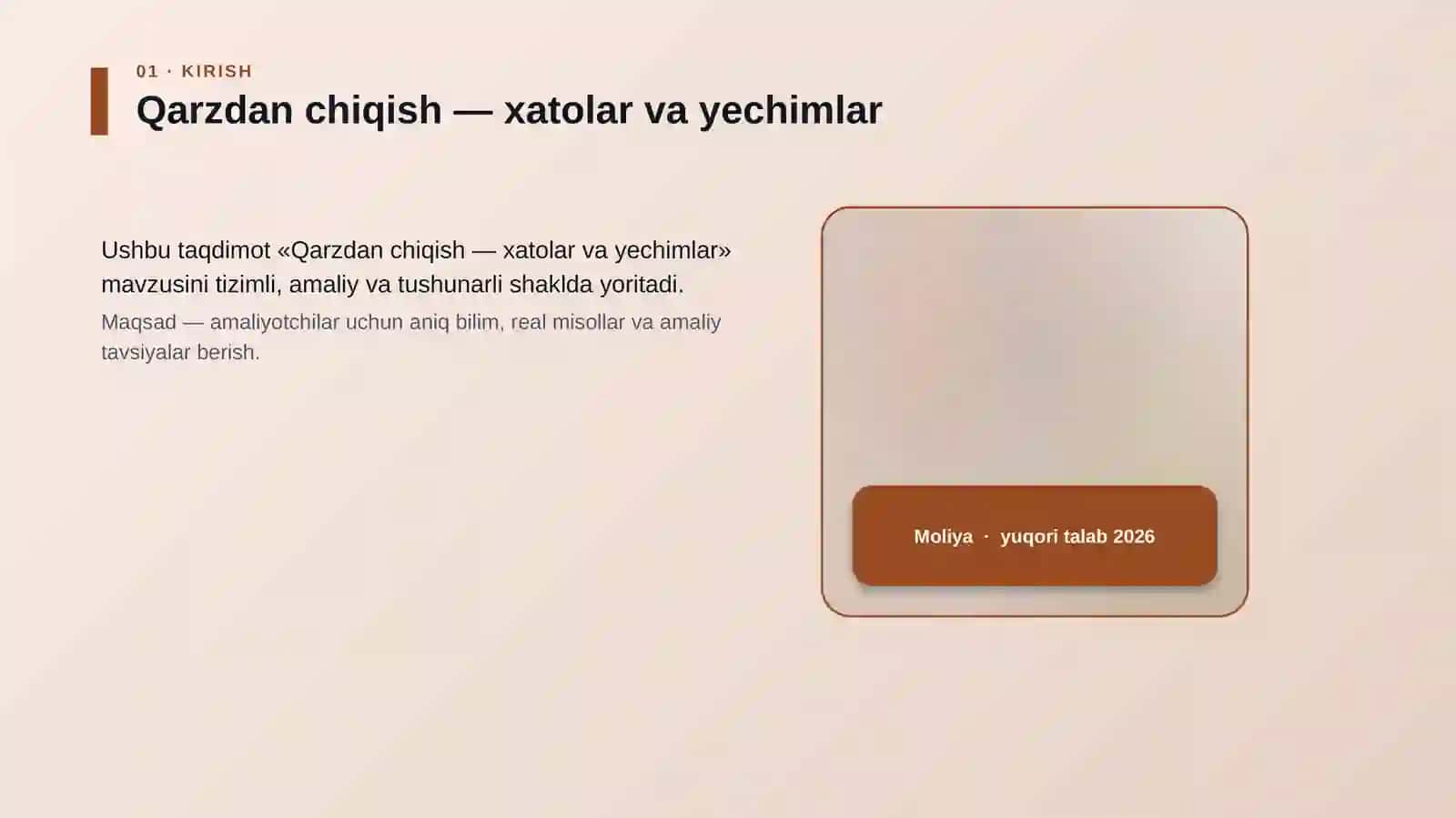 Qarzdan chiqish — xatolar va yechimlar 4