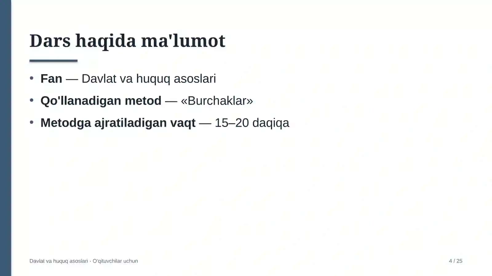 davlat va huquq asoslari darslarida burchaklar metodidan foydalanish 3572 4