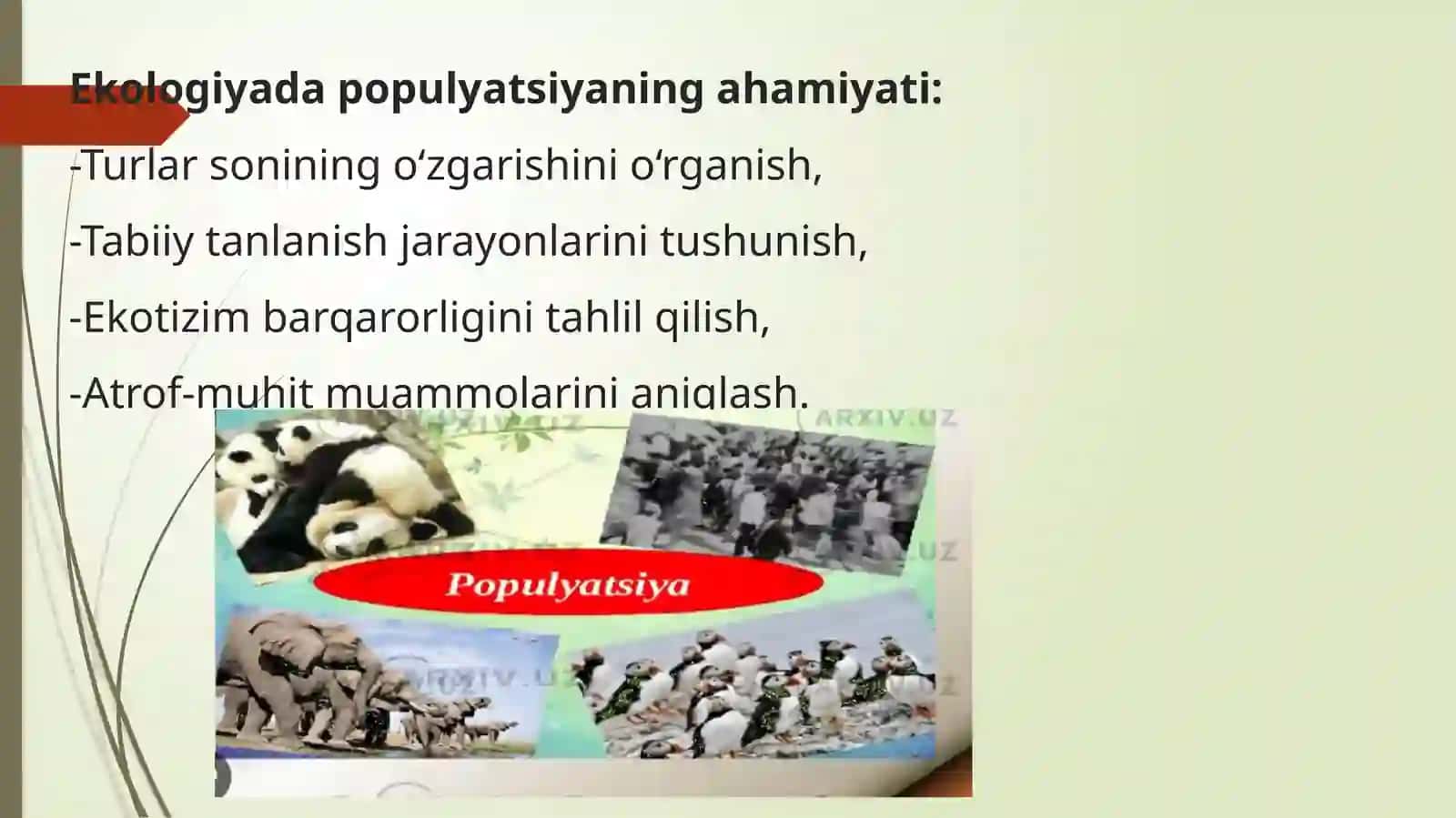 Populyatsiya haqida tushuncha 4